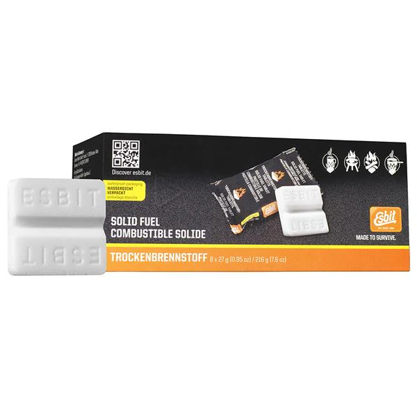 ESBIT SOLID FUEL TABS, 8PC X 27G